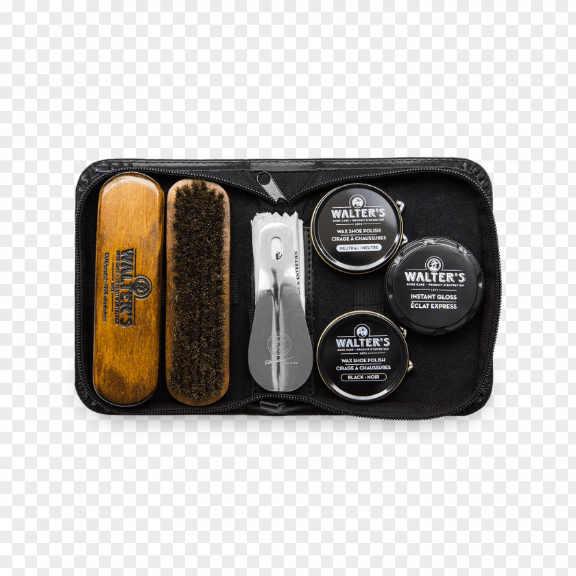 Travel Kit Shoe Leather Metal Zipper PNG