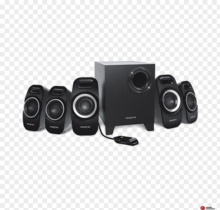Computer 5.1 Surround Sound Loudspeaker Speakers Creative Technology PNG
