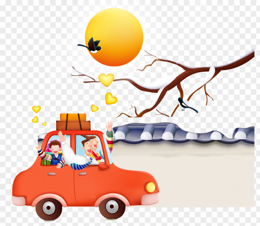 Frost Cartoon Car Illustration PNG