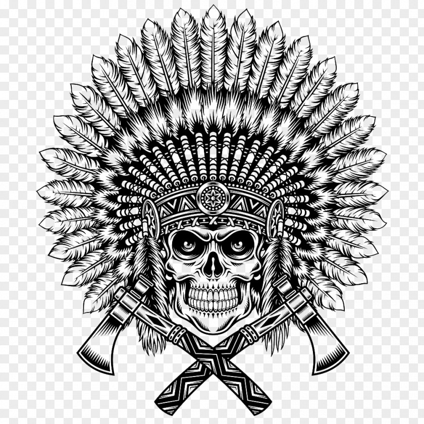Indian Skull T-shirt War Bonnet Indigenous Peoples Of The Americas Native Americans In United States PNG