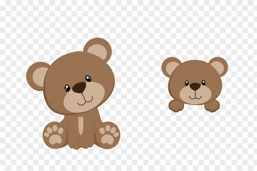 Teddy Bear Baby Shower Infant PNG bear shower , two illustrations clipart PNG