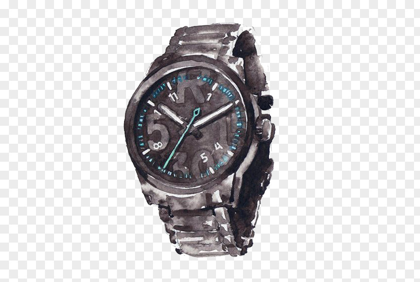 Watercolor Watches Watch Painting Strap Illustration PNG