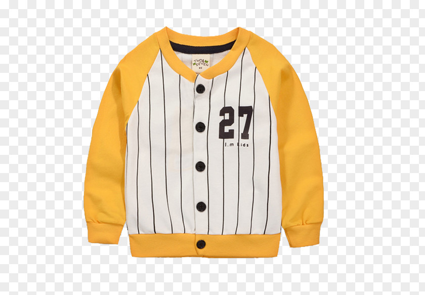 Yellow Striped Jacket T-shirt Hoodie Child Clothing PNG