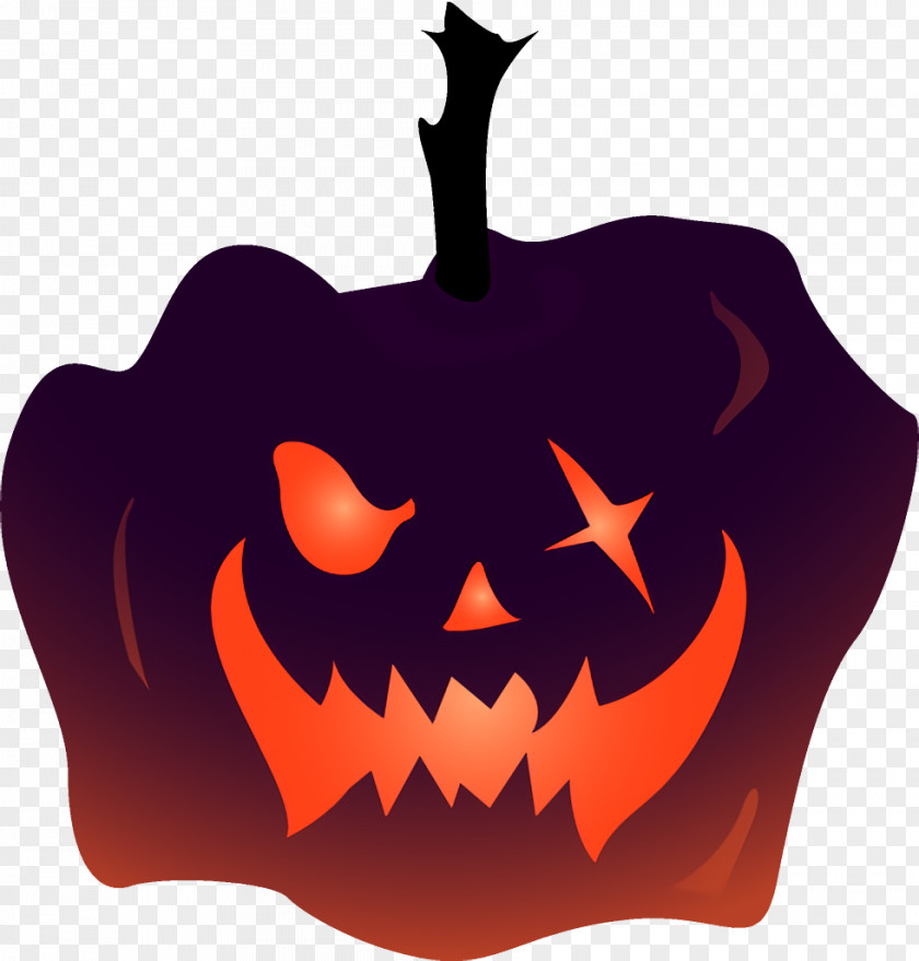 Fruit Vegetable Jack-o-Lantern Halloween Carved Pumpkin PNG