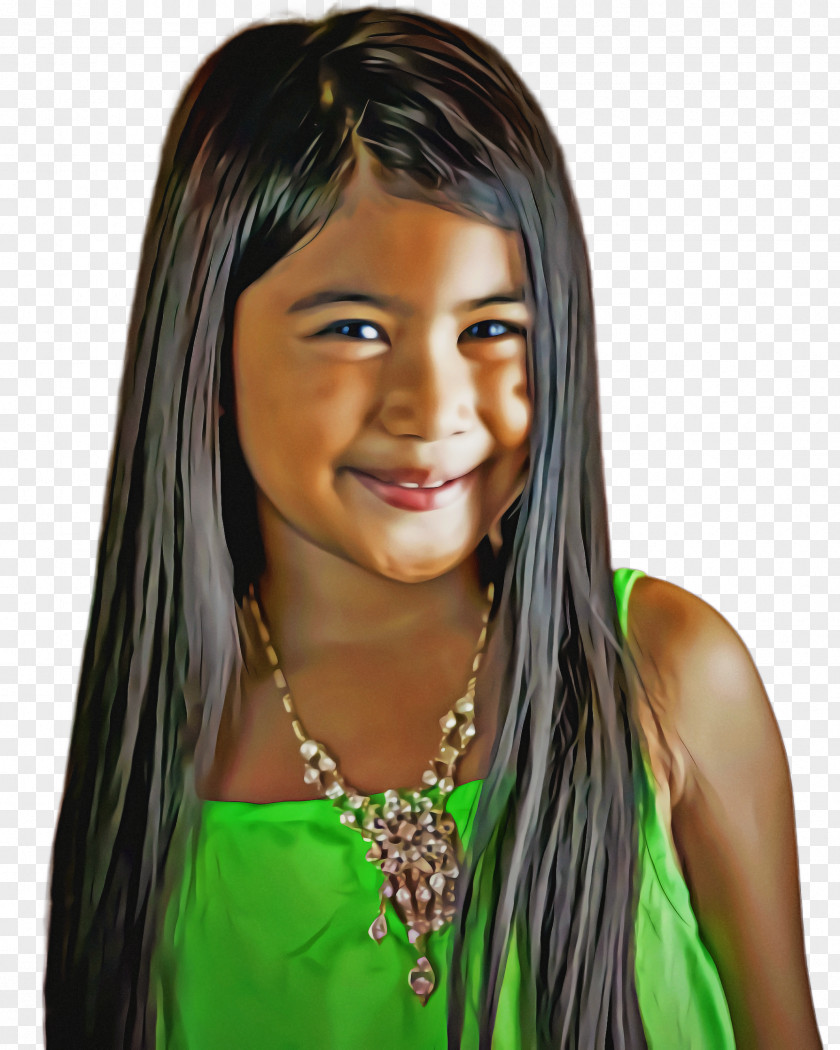 Smile Artificial Hair Integrations Little Girl PNG