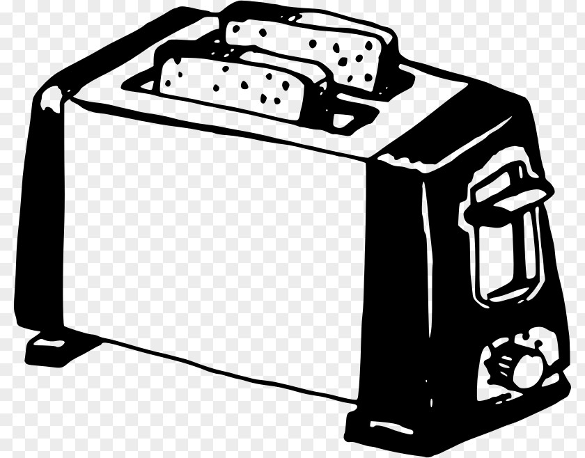 Oven Toaster Cooking Ranges Black And White Clip Art PNG