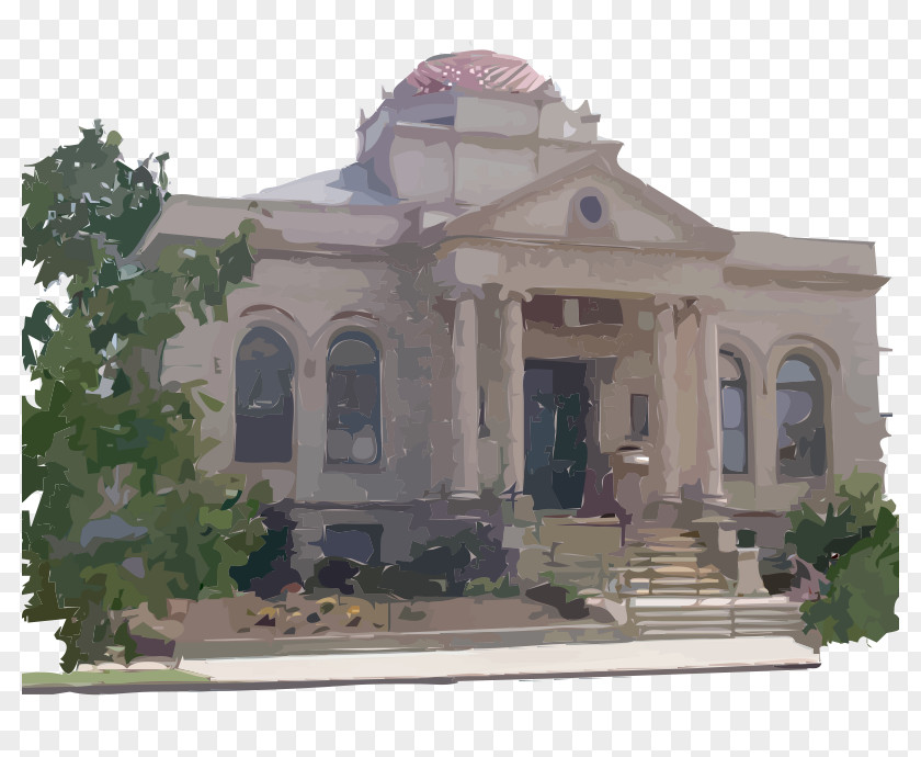 Building Carnegie Library Clip Art PNG