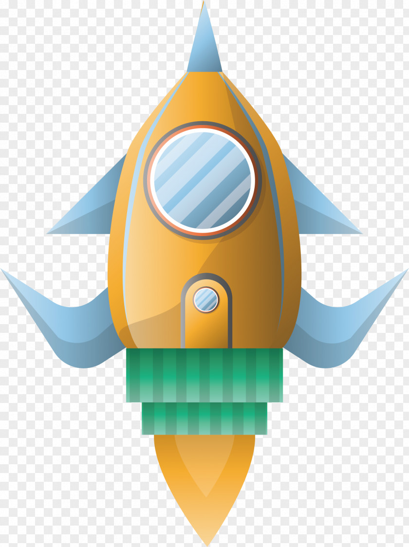 Cartoon Ship Rocket Illustration PNG