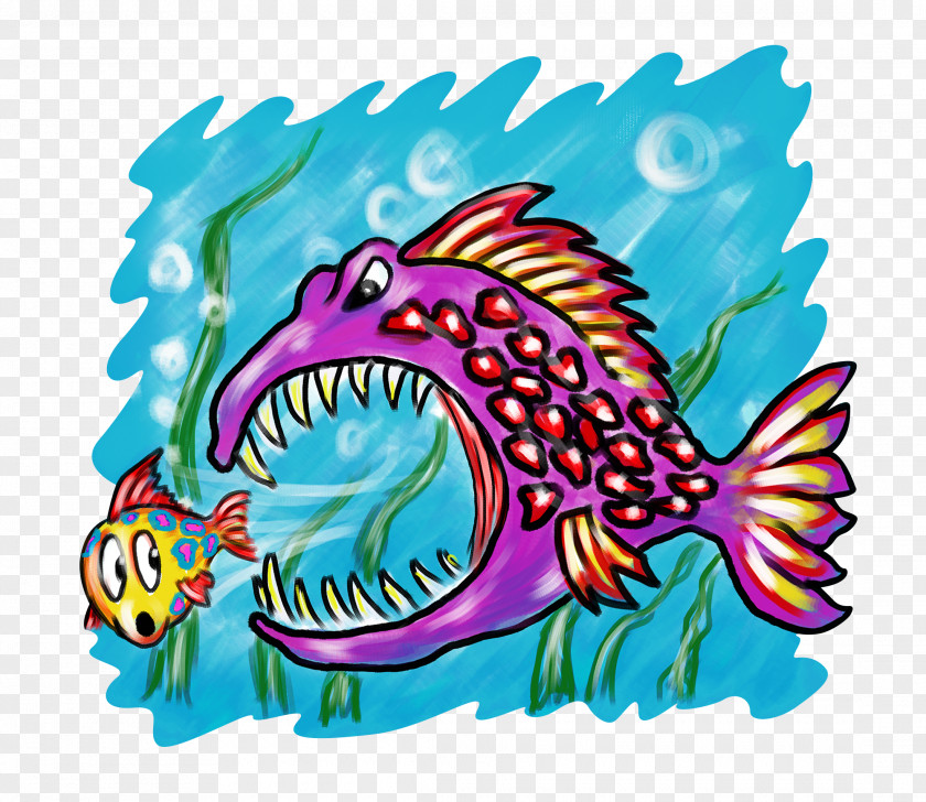 Fish Printing Cartoon PNG