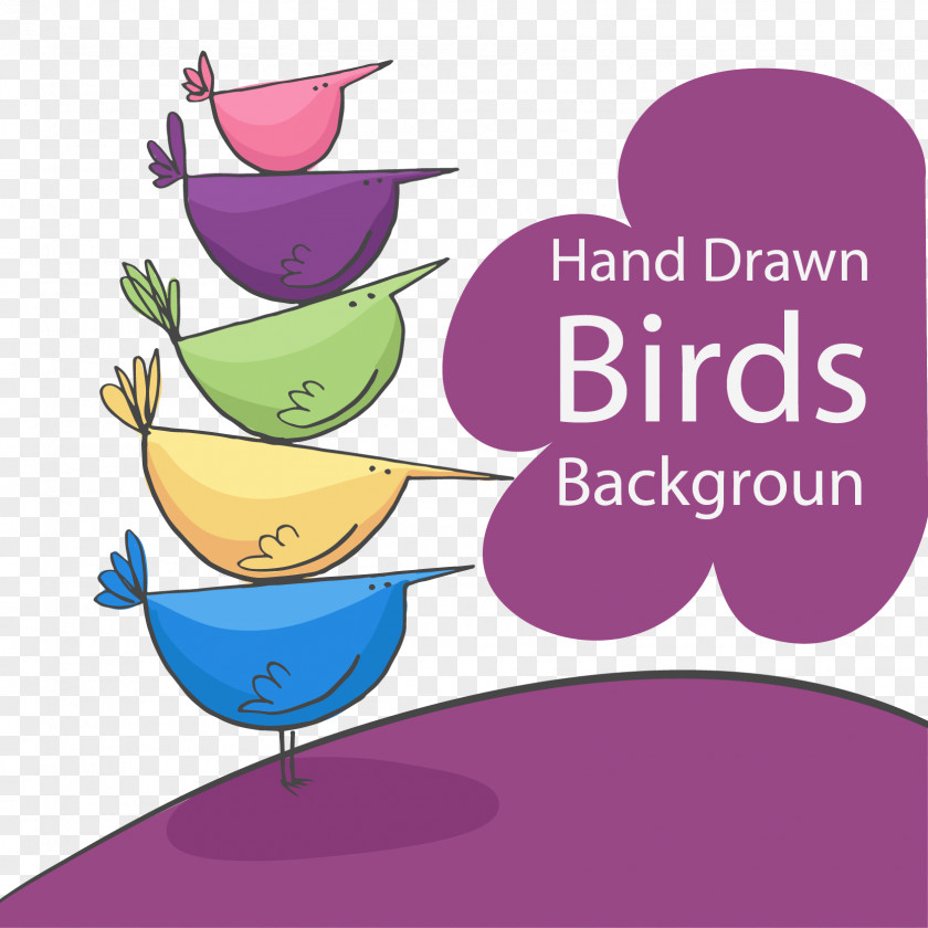 Hand Drawing Cartoon Bird Clip Art PNG
