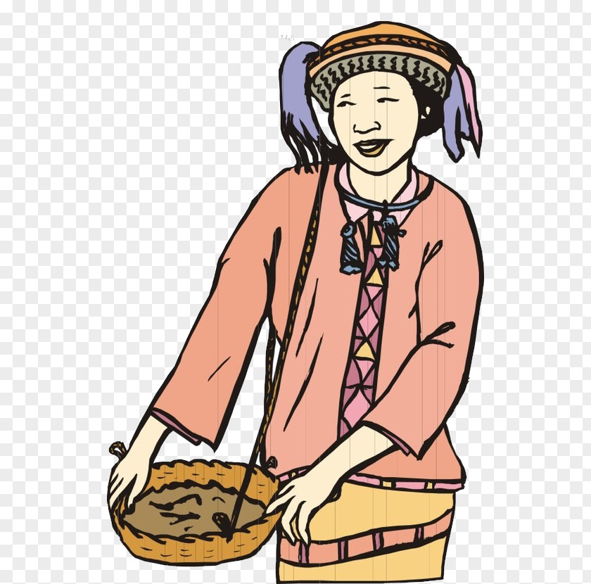 Hmong Women Cartoon Illustration PNG