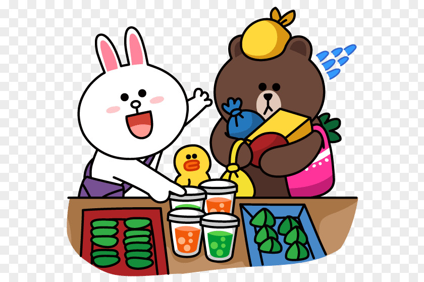 Line Friends Sticker LINE BROWN FARM Paper PNG