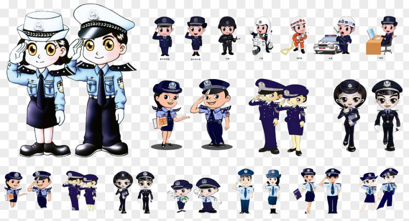 Salute The Police Officer Public Security Cartoon PNG