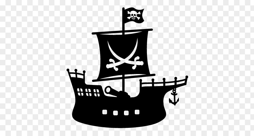 Silhouette Piracy Boat Clip Art PNG