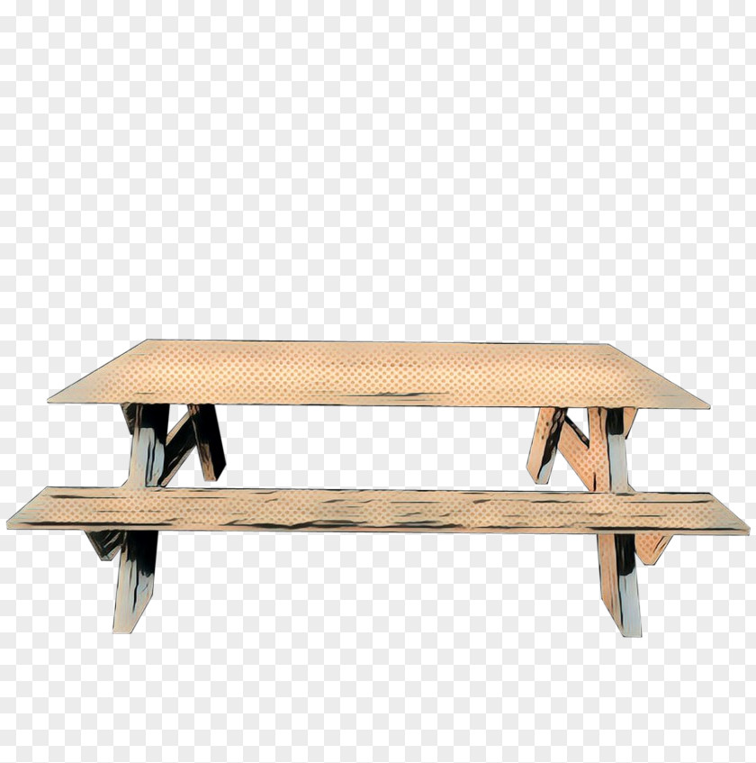 Wood Bench Table PNG