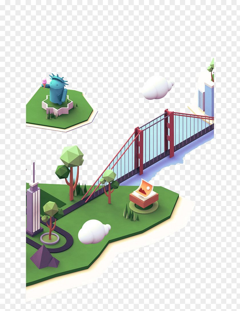 Bridge Visual Arts Low Poly 3D Computer Graphics Modeling PNG