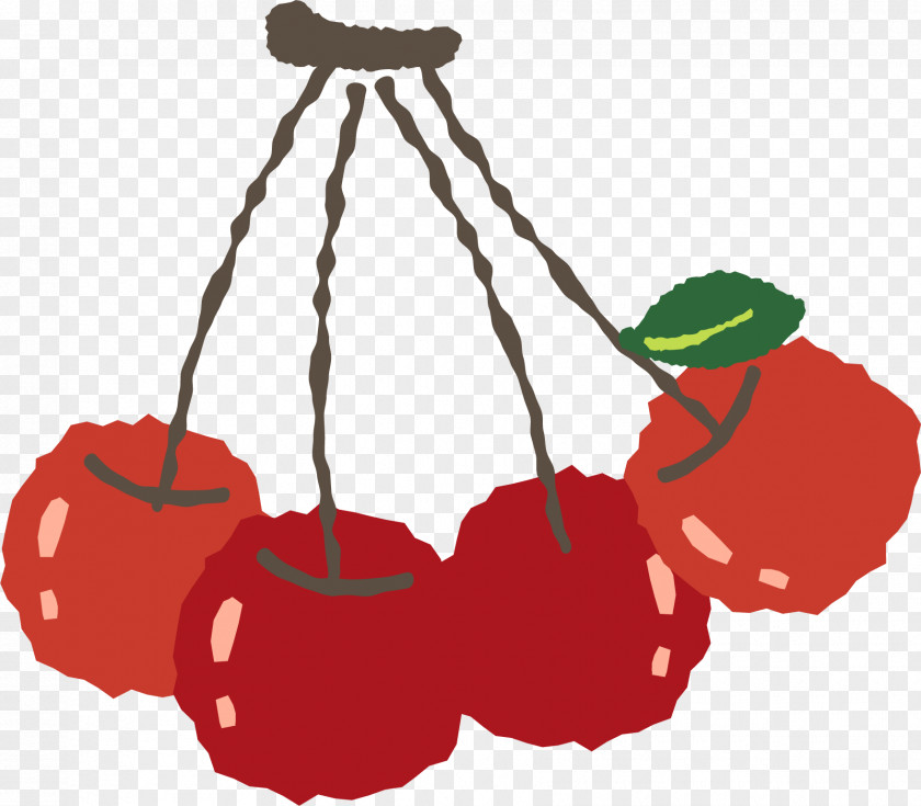 Hand Painted Red Cherry Cerise Gules PNG