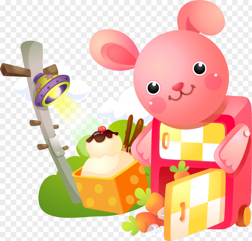 Little Rabbit Cartoon Poster Promotional Material PNG