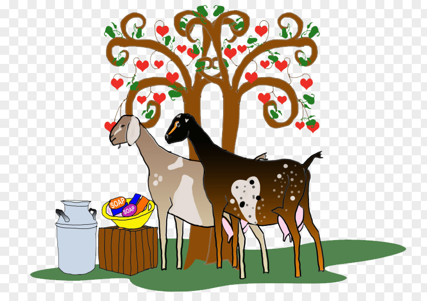 Boer Goat Reindeer Christmas Ornament Clip Art Illustration Food PNG
