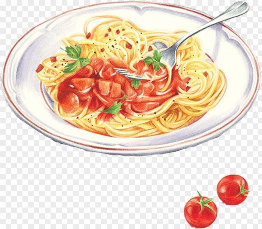 Painting Italian Cuisine Pasta Tiny Tuscan Illustration Food PNG