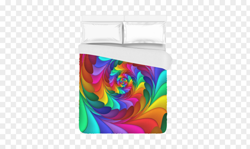 All Over Print T-shirt Fractal Art Rainbow Rose Spiral PNG