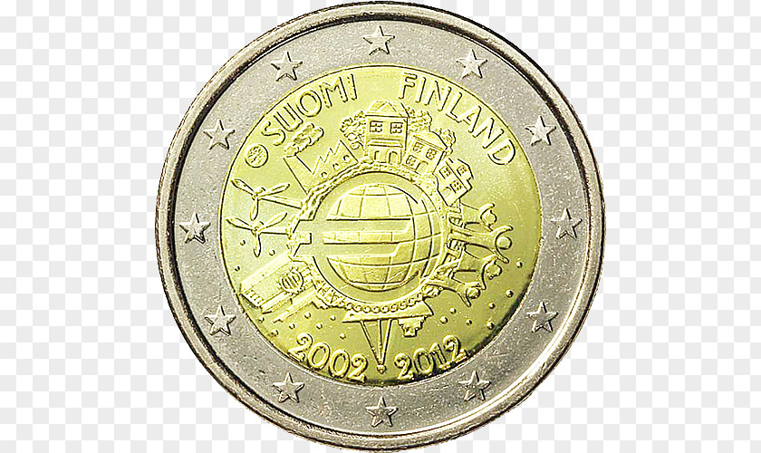 Coin 2 Euro Italy Currency PNG