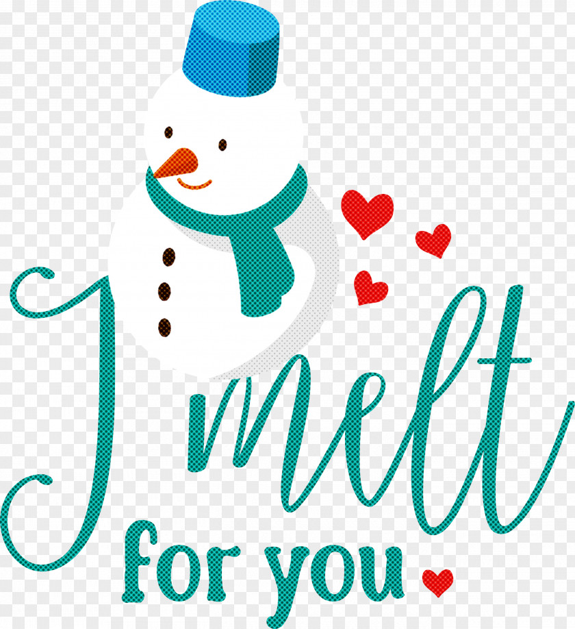 I Melt For You Snowman Winter PNG