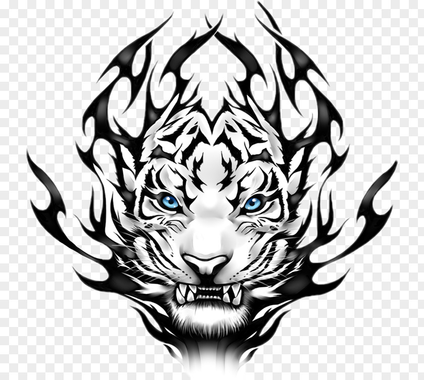 Tiger White Martial Arts Tattoo Clip Art PNG