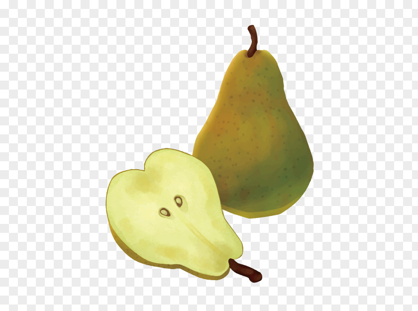 3d Cartoon Hand-painted Pictures European Pear Apple Fruit PNG