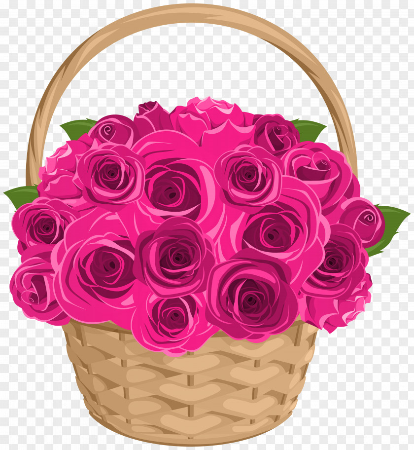 Basket With Roses Transparent Clip Art Garden Centifolia PNG