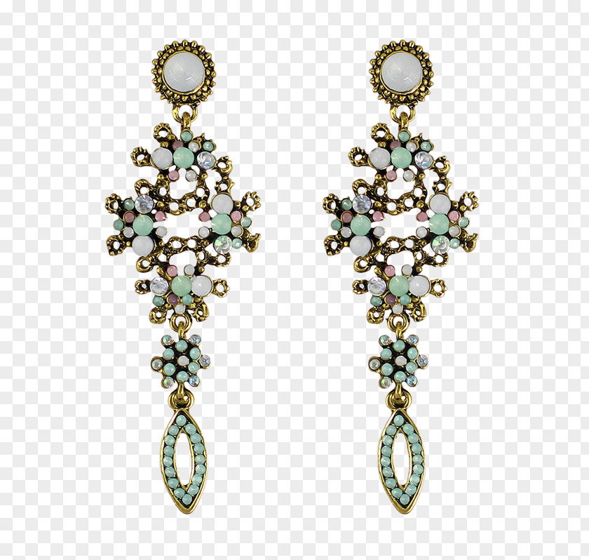 Floral Bohemia Earring Jewellery Imitation Gemstones & Rhinestones Gold Clothing Accessories PNG