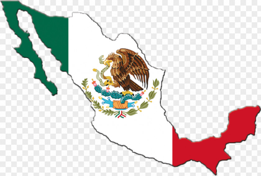 Map Flag Of Mexico Blank PNG