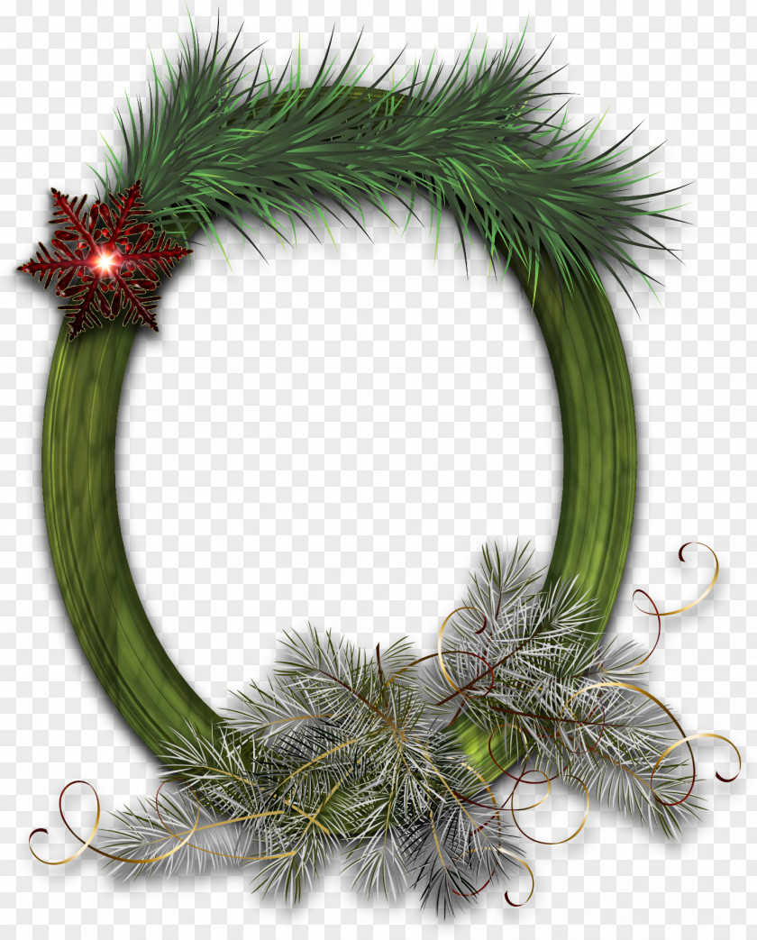 Glitter Frame Christmas Tree Clip Art PNG