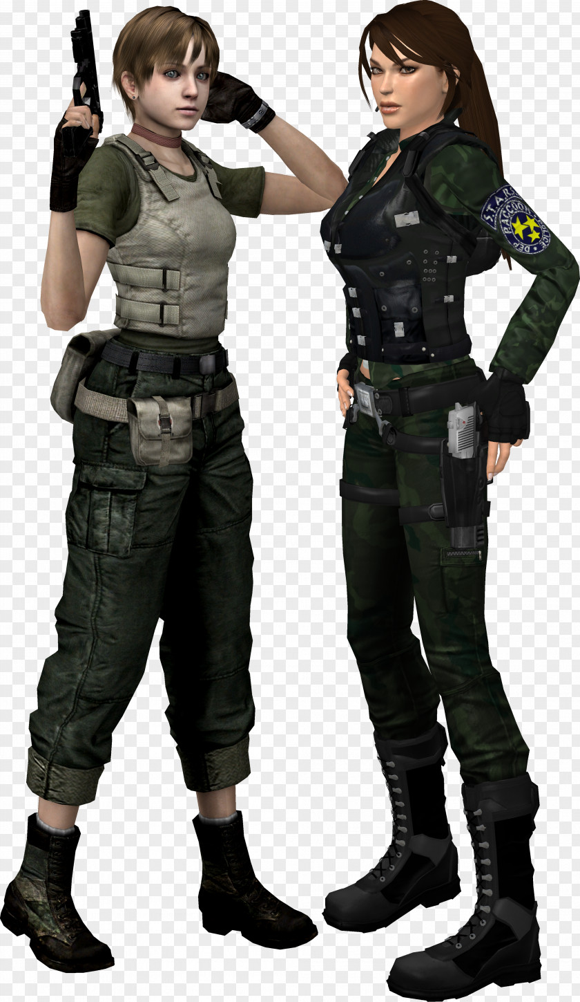 Lara Croft Rebecca Chambers Jill Valentine Tomb Raider Soldier PNG
