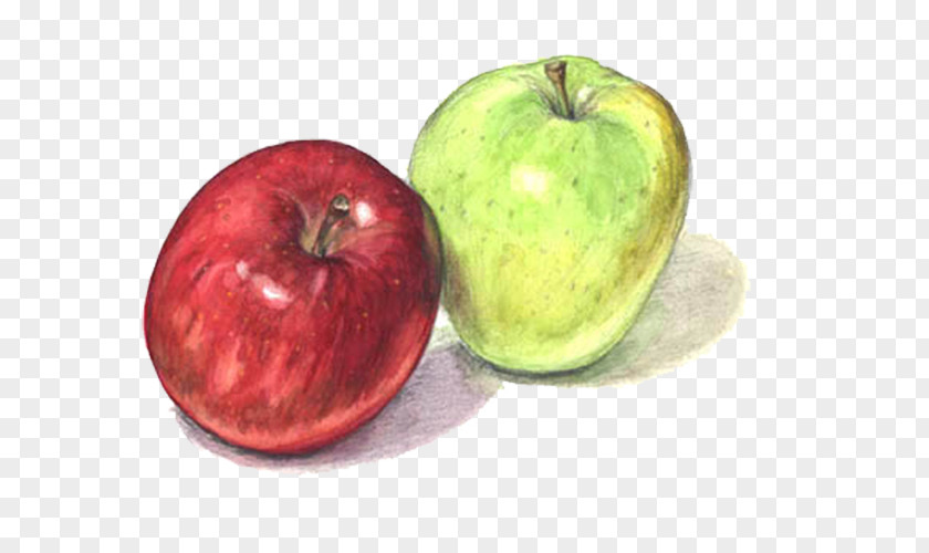 Red Apples And Green Apple Blue PNG