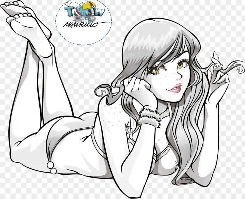 Branco Monica Teen Monica's Gang Line Art Sketch PNG