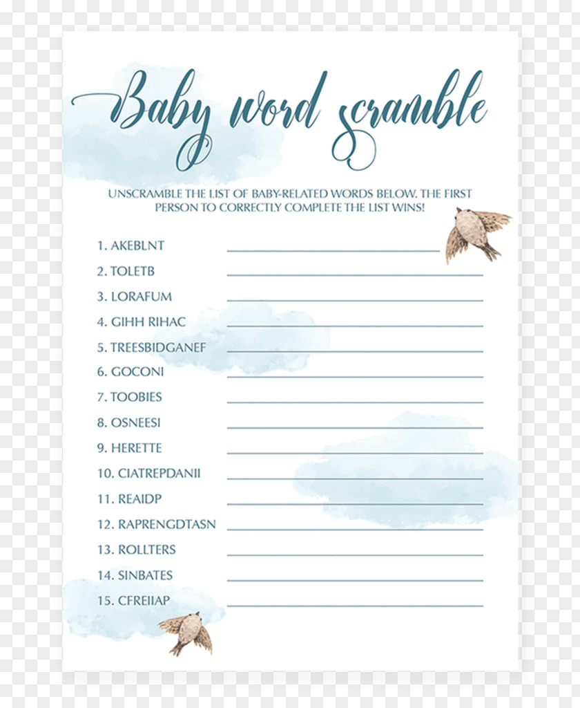 Child Baby Shower Party Game Mother Infant PNG