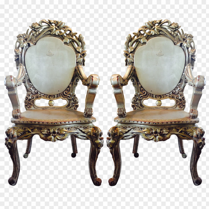 Chinoiserie Furniture 01504 Chair Metal Antique PNG