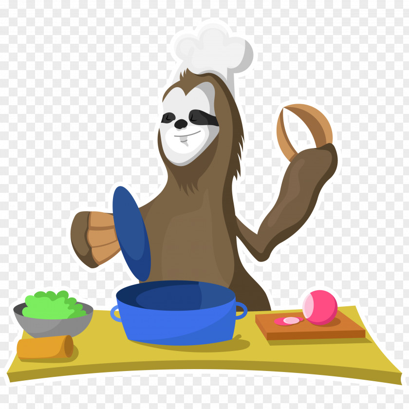 Cooking Sloth Chef Pasta Mexican Cuisine PNG
