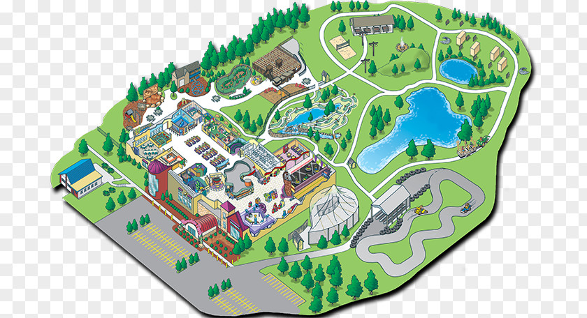 Fun Park Paradise Amusement Urban Design Map PNG