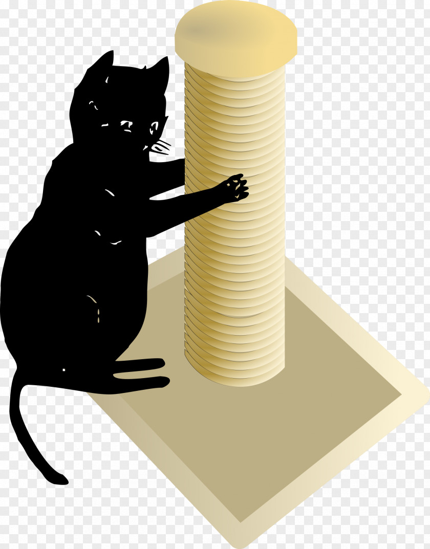 Scratching Cat Cliparts Black Kitten Post Clip Art PNG