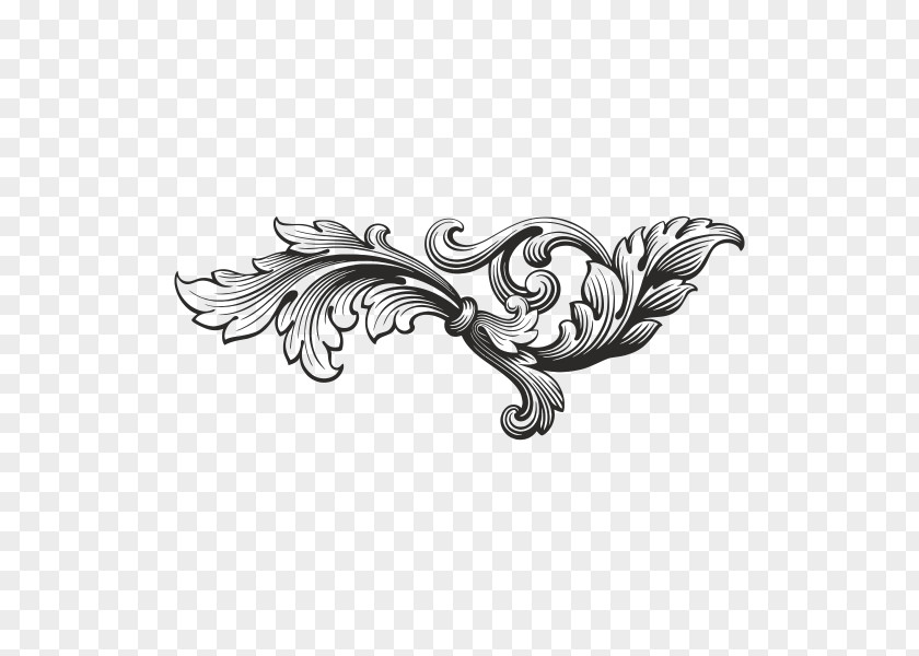 Adorn Vector Scroll Baroque Ornament PNG