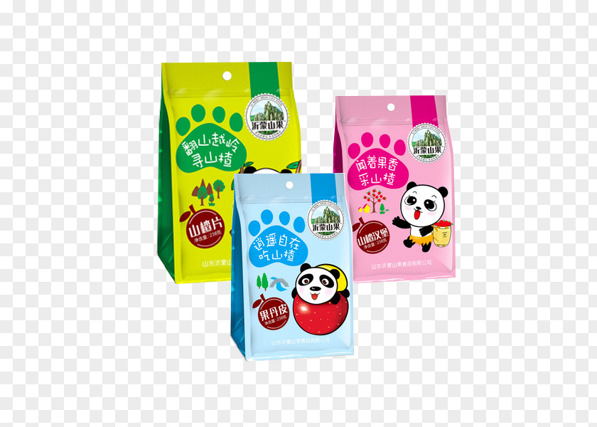 Panda Cartoon Snack Bag Giant Red PNG