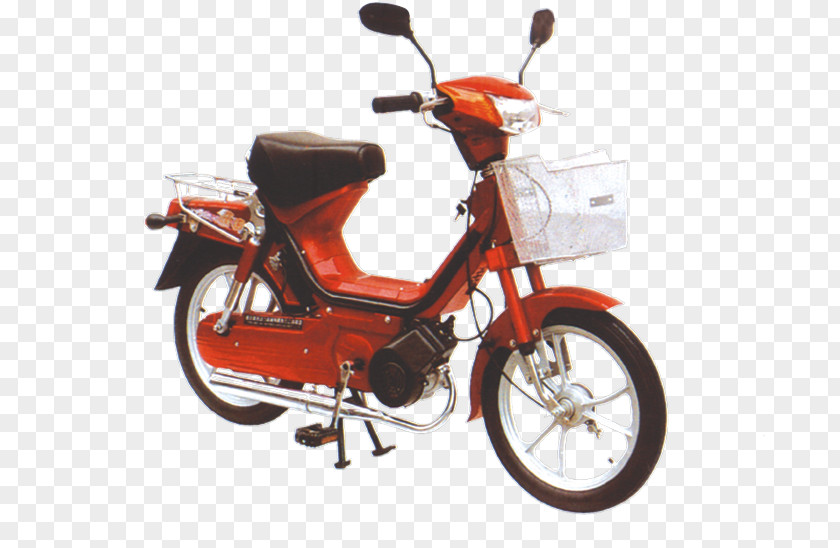 Red Bike Moped Electric Bicycle Scooter PNG