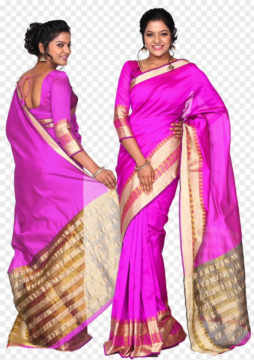 Silk Saree Sari Textile Cotton PNG