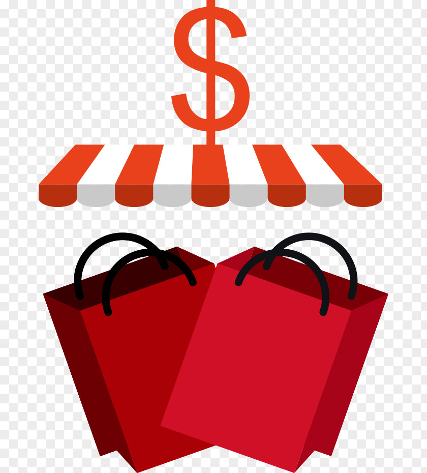 Vector Shop Shopping Bag Reusable PNG