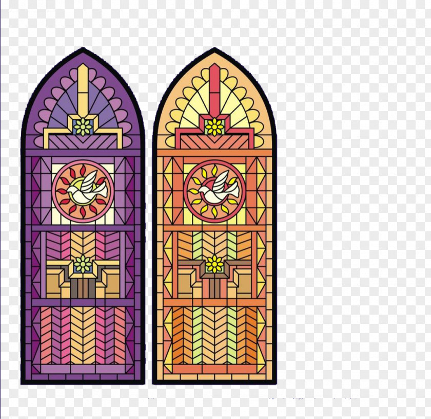 Church Glass Stained Color PNG