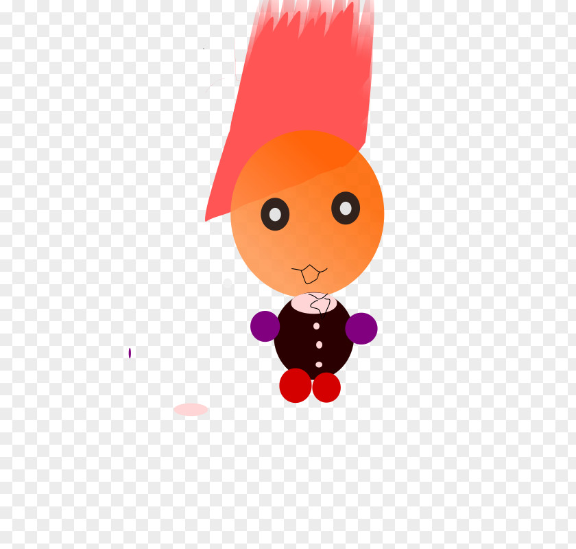 Erected A Red-haired Cartoon Child Clip Art PNG