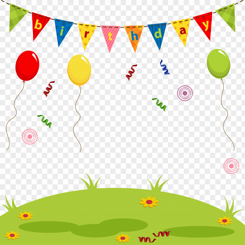 Happy Birthday Decorative Background Vector Cuteness Drawing Illustration PNG
