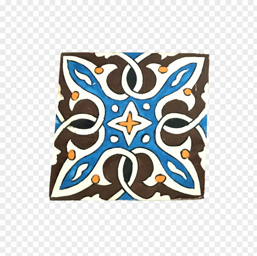Moroccan Tiles Cobalt Blue Product Rectangle Font PNG